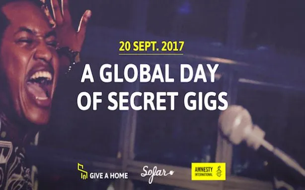 A global day of secret Gigs.   Source: Amnesty International