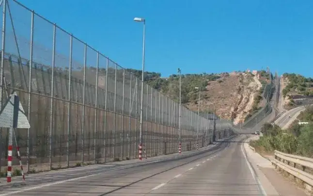 Spanish border in Melilla.