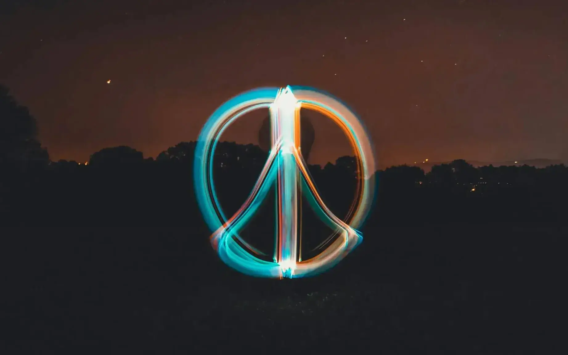 A peace symbol.