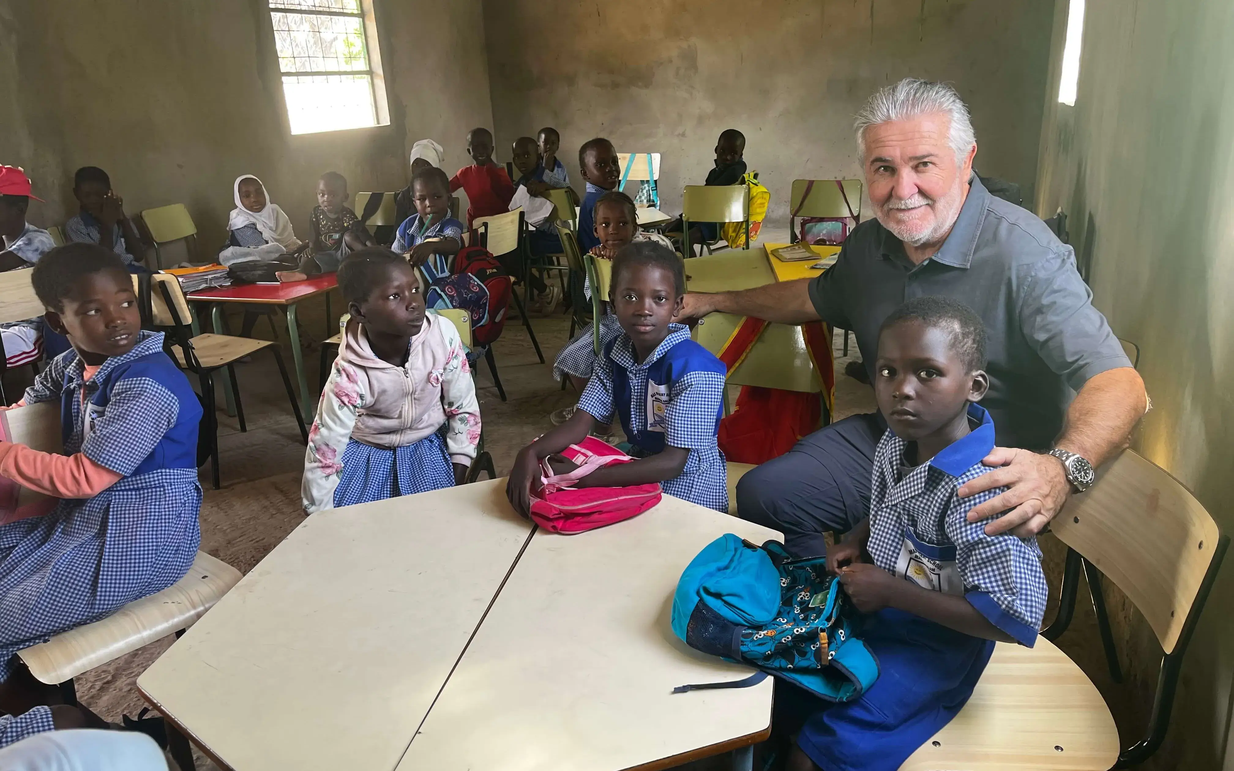 Javier Ceresuela is the president of the association Somriures de Madina Jambor. 
