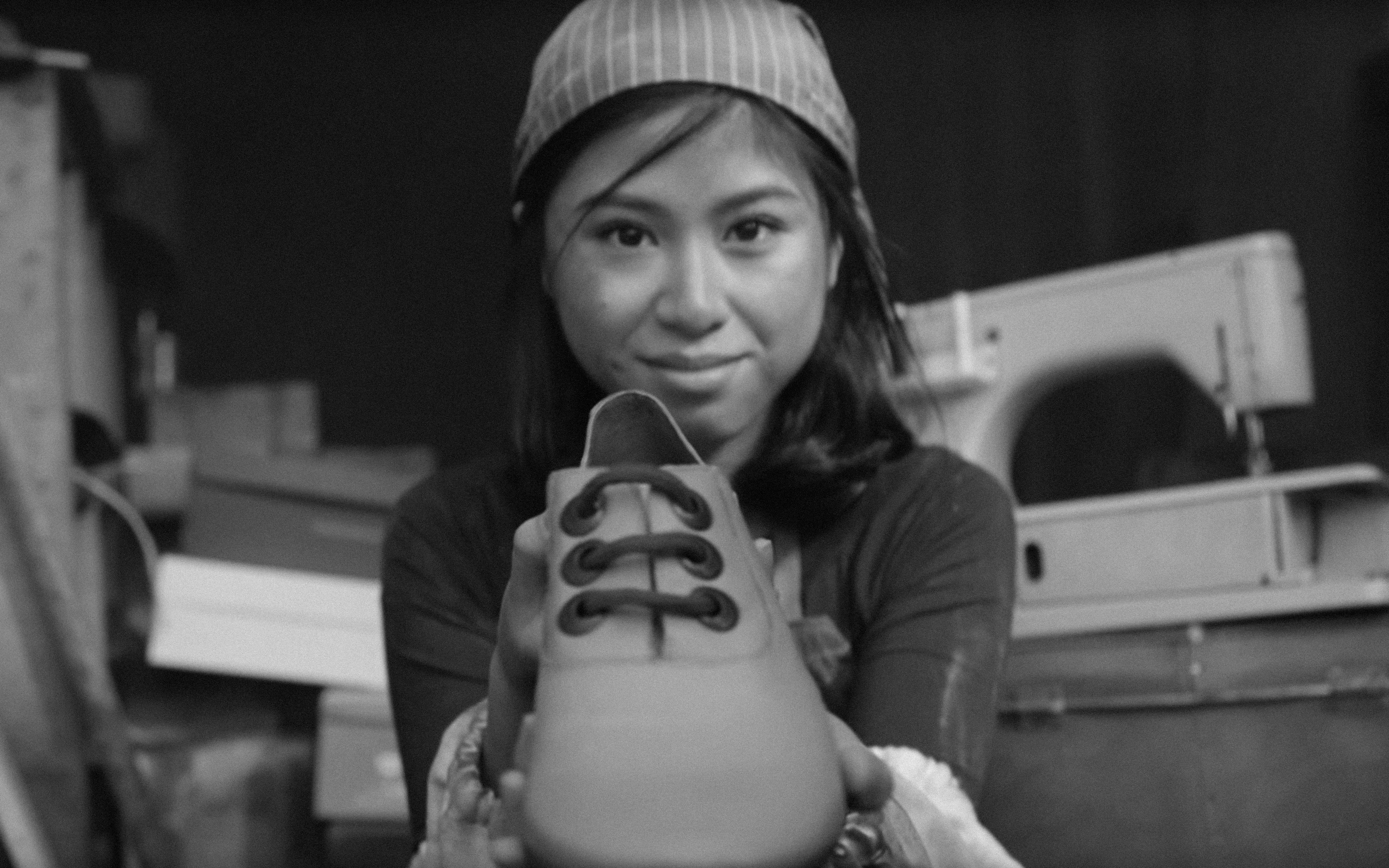 Frame of "Change your shoes" campaign video / Labour Behind The Label