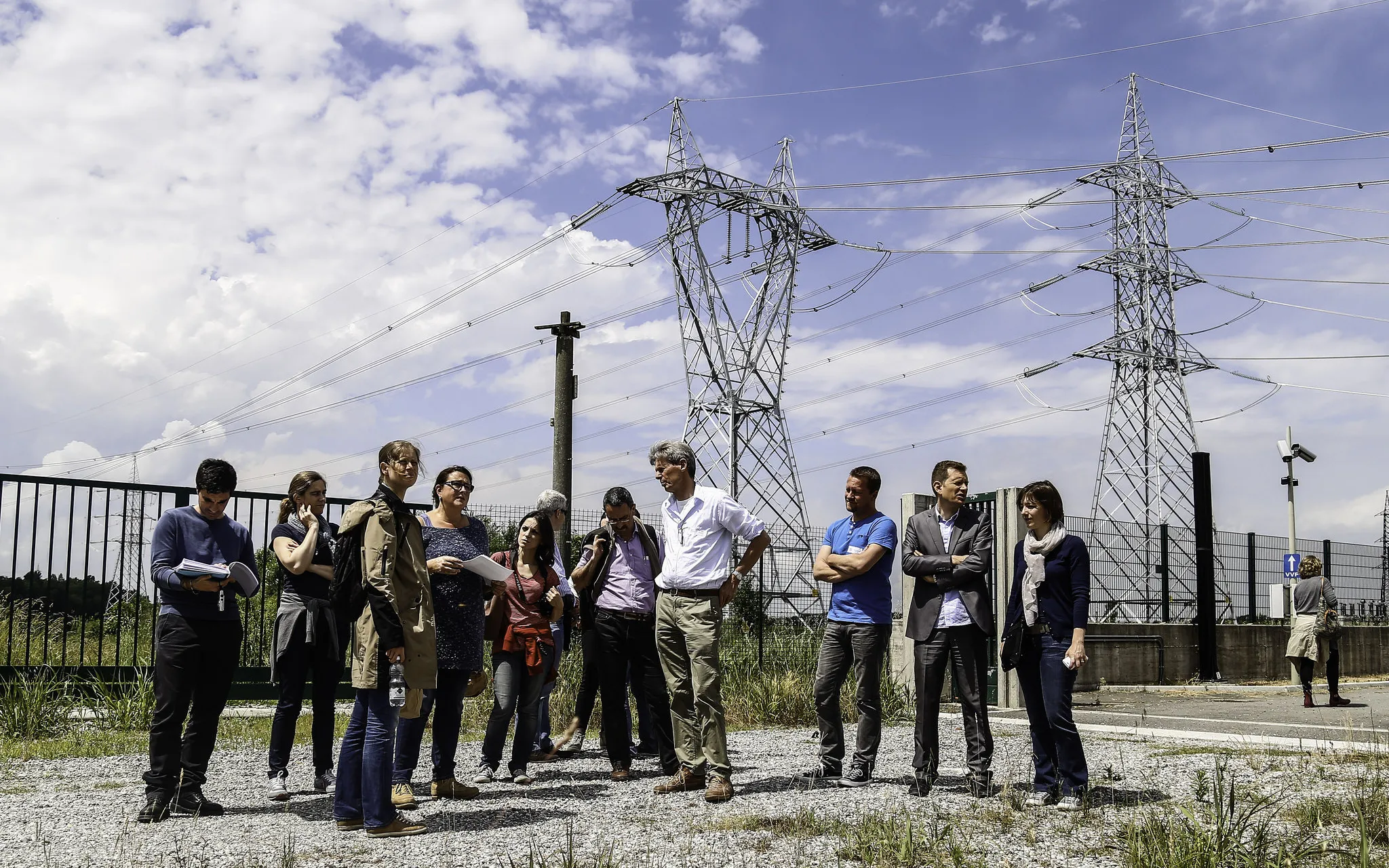 The Terna substation Maleo - site visit at the 'Grid aesthetics and landscape planning'-workshop / Photograph: RGI