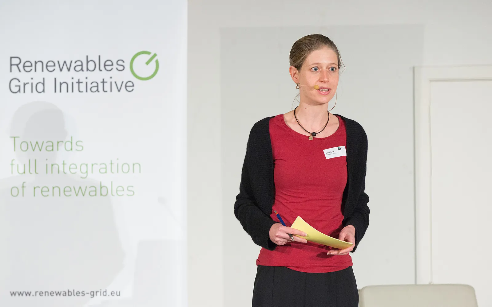 Antina Sander, Deputy Executive Director at RGI, at the 5th European Grid Conference / Photograph: RGI