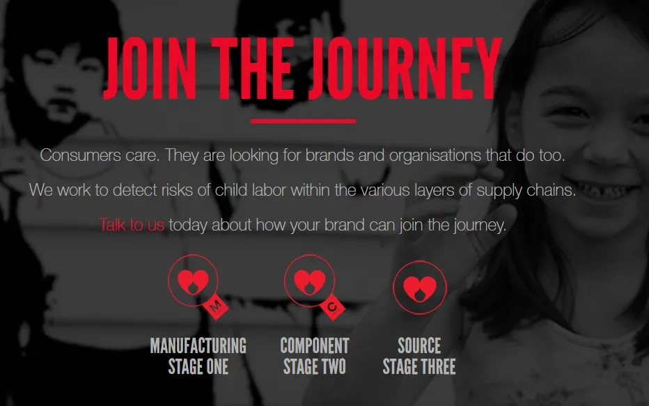 Stages to get accredited by Child Labour Free / Image: Child Labor Free
