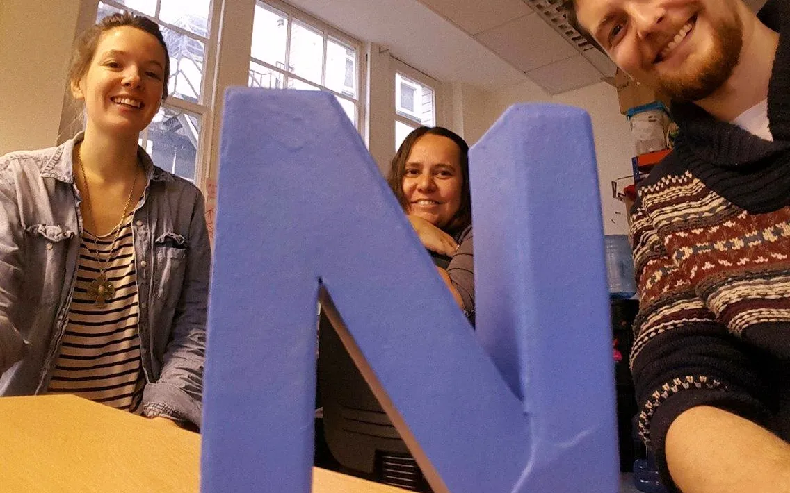 Maddy Bartlett with Matt Postles, Programmes Manager, and Savita Custead, Chief Executive of BNHC / Photo: BNHC