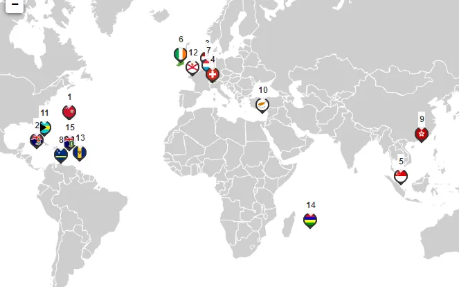 Oxfam's interactive map of tax havens / Image: www.oxfam.org