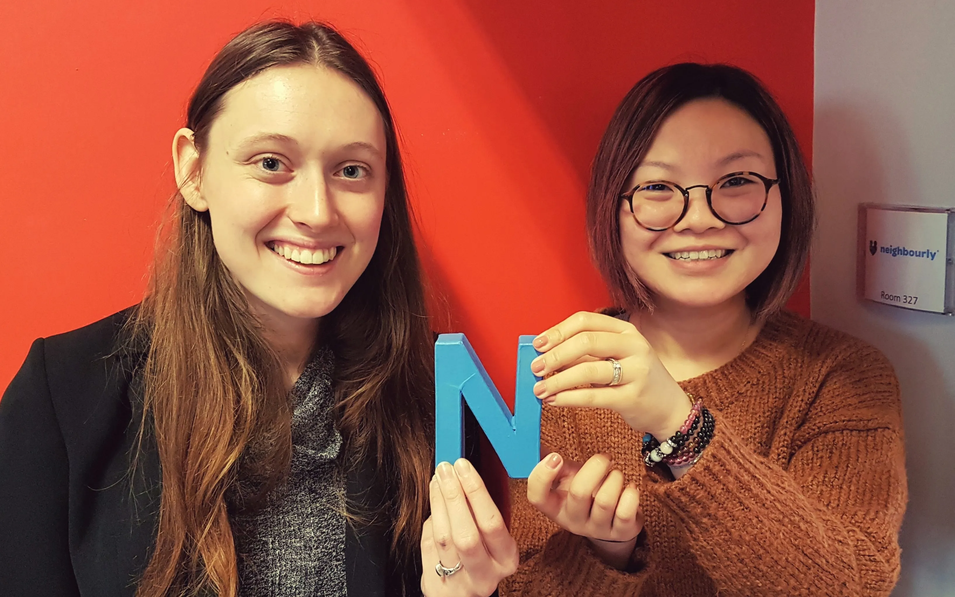 Beth Calverley and Yang Yu are part of the Neighbourly team / Photograph: Neighbourly