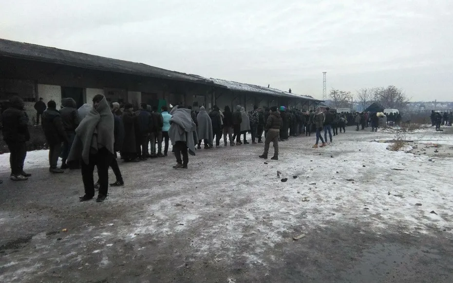 Refugee camp after heavy snowfall. Photo: Twitter