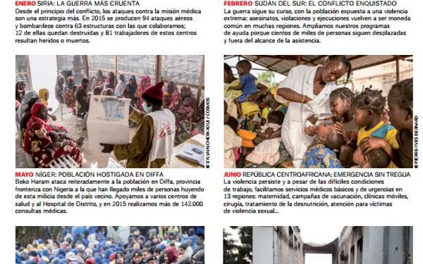 A year in images. 2015 Report of Doctors Without Borders / Image: MSF