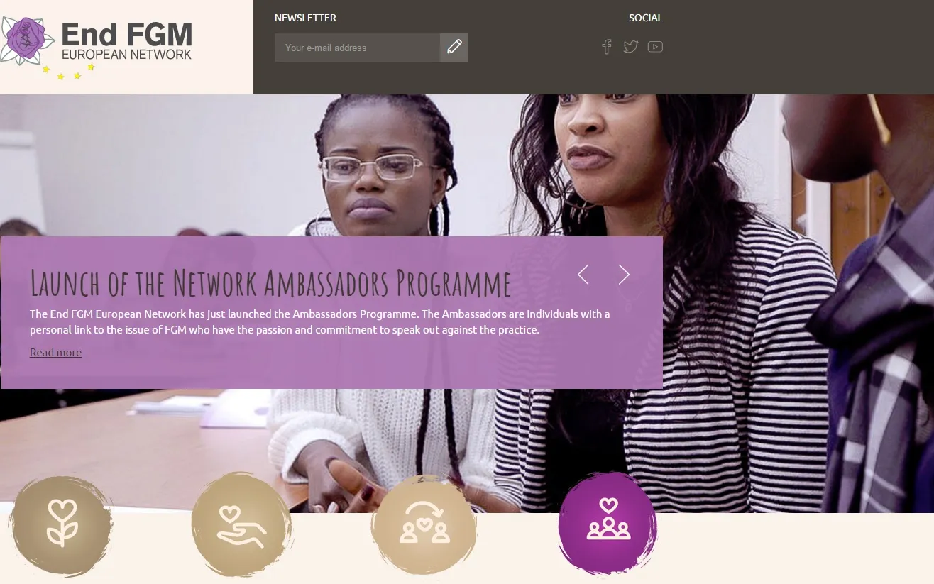End FGM homepage. Image: End FGM