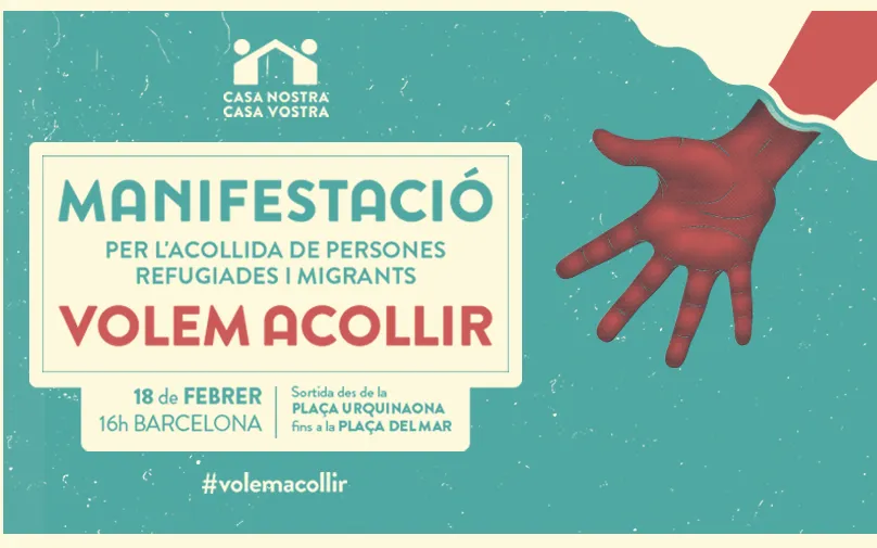 Pro-refugee demonstration asylum in Barcelona / Photo: Casa Nostra Casa Vostra