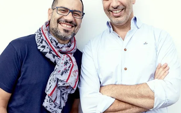 Yotam Ottolenghi and Sami Tamimi, chefs of Aubergine Fetteh. Photo: CookForSyria