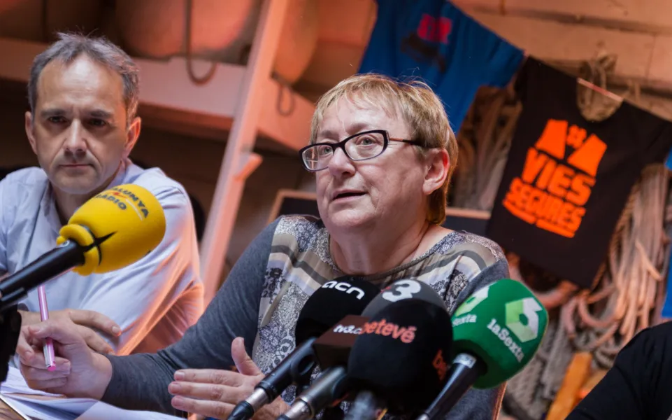 Isabel Baixeras at the press conference given by Stop Mare Mortum to discuss the legal action. Photo: Stop Mare Mortum