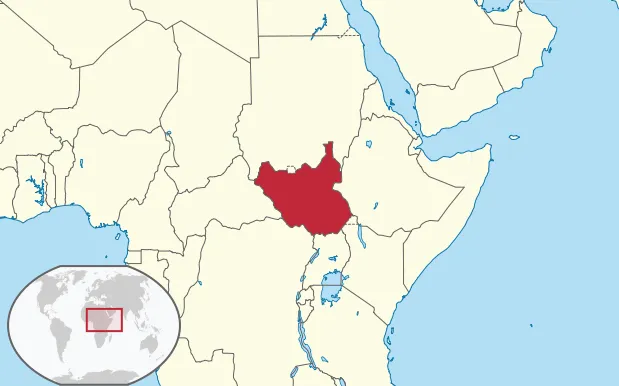 Sout Sudan location. Image: Wikipedia