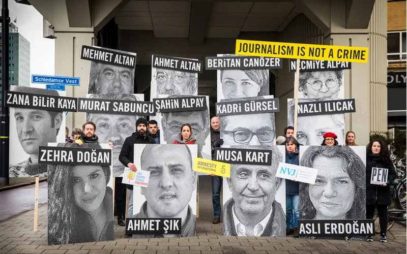 Members of Amnesty International at a rally in Rotterdam. Photo: Marieke Wijntjes/Amnesty International