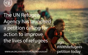 #WithRefugees material. Image: UNCHR