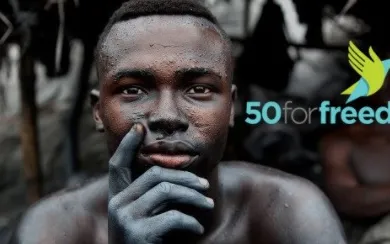 Graphic material from the campaign. Image: 50 For Freedom