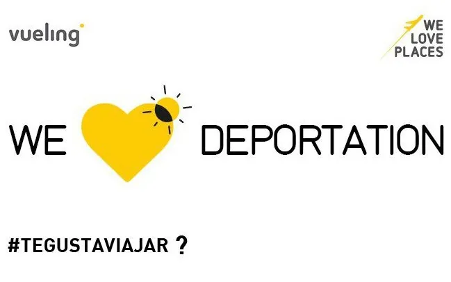 Graphic design to denounce deportations. Image: #YouLoveFlying