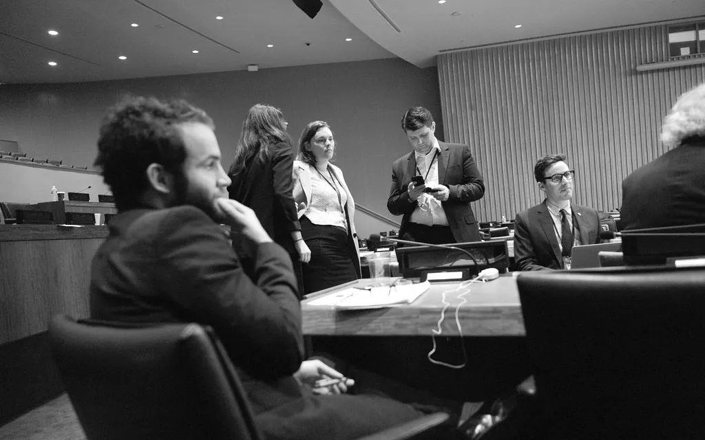ICAN members in the United Nations General Assembly. Photo: Wikipedia