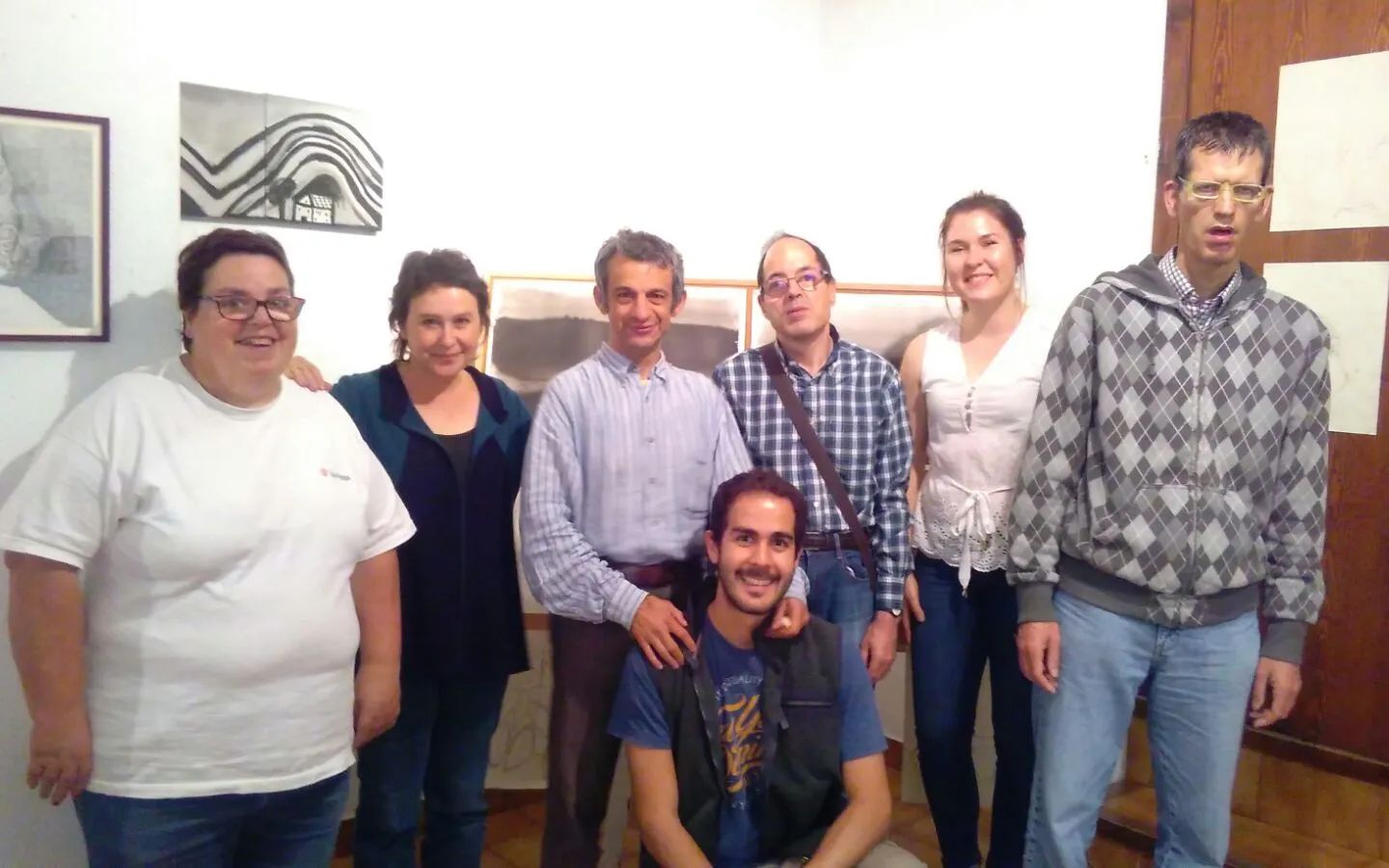 Volunteers and residents sharing time together in Els Avets