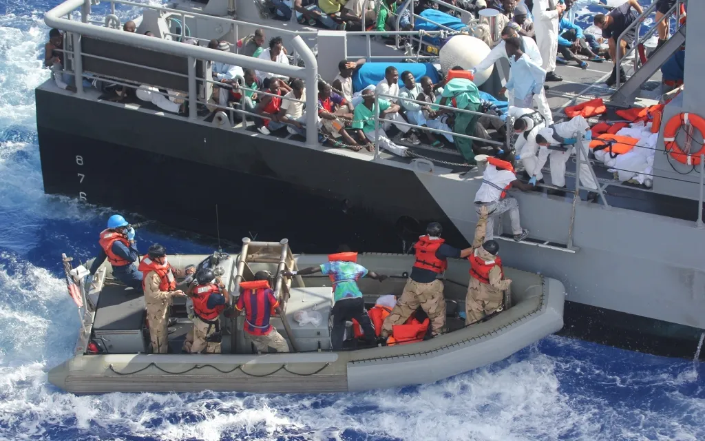 Refugees crossing the Mediterranean Sea aiming to reach European lands. Photo: Wikimedia Commons