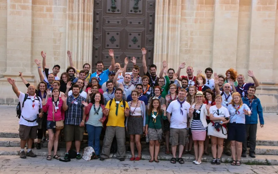 Young people taking part in an international event in Malta.  Source: Scout.org