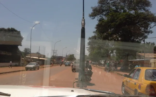 The capital of Central African Republic from a MSF's car.     Source: MSF