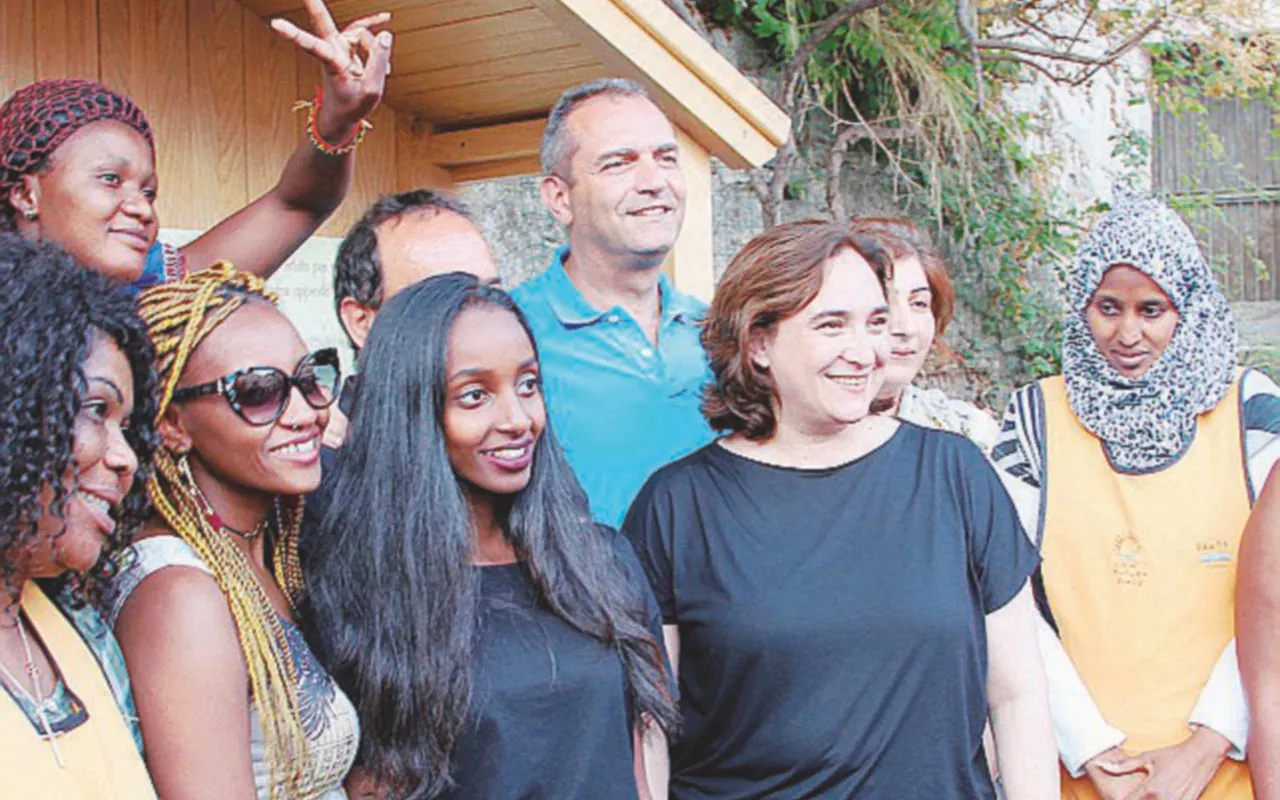 Barcelona mayor Ada Colau in Riace