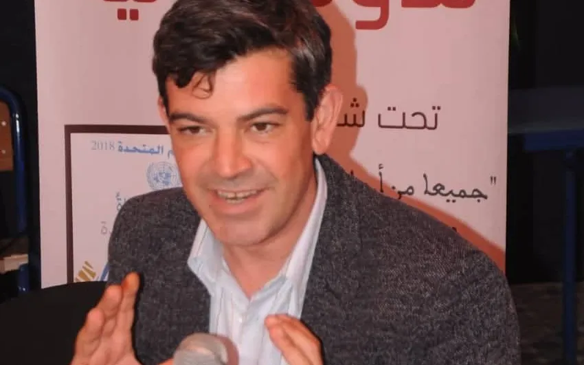 Lluc Martí during the last Volunteering Forum celebrated in Casablanca, Morocco.   Source: Fundació Catalunya Voluntària