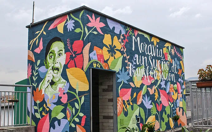Artistic project in Moravia, a neighborhood in the city of Medellín, Colombia.