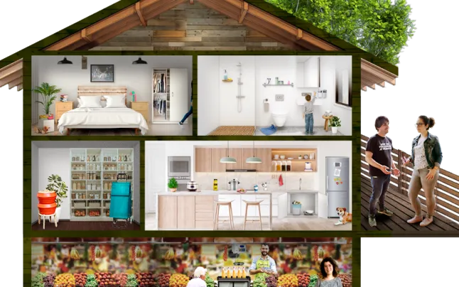 The interactive game suggests different ways of living a waste-free life.