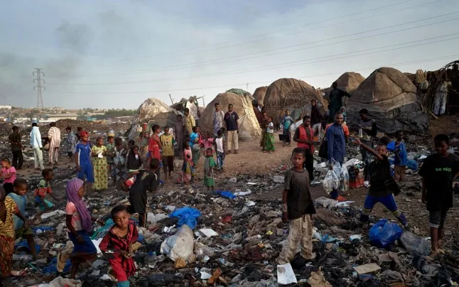 One of the displaced persons camps is located in Mali in a Landfill.