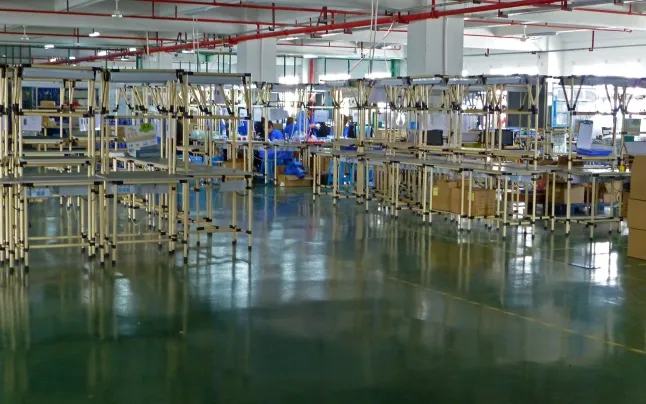 An electronics factory in Guangdong, China. 