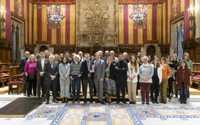 The act of the European Capital of Democracy at Barcelona City Hall. 