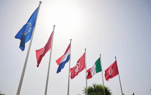 Human rights groups charge against the Brussels pact and the Tunisian government. Source: Twitter @vonderleyen