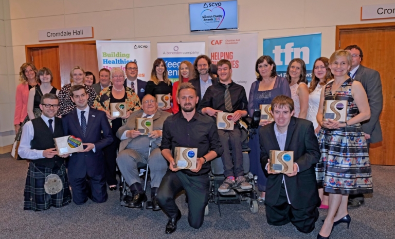 Winners of the Scottish Charity Awards 2017. Photo: SCVO