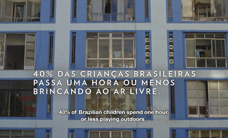 40% of Brazilian children spend 1 hour or less a day playing outdoors. Photo: Instituto Alana