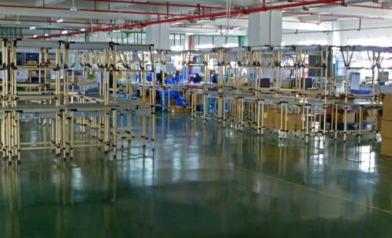 An electronics factory in Guangdong, China. 