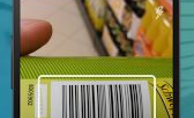 Screenshot of the application scanning a can barcode.   Source: Abouit