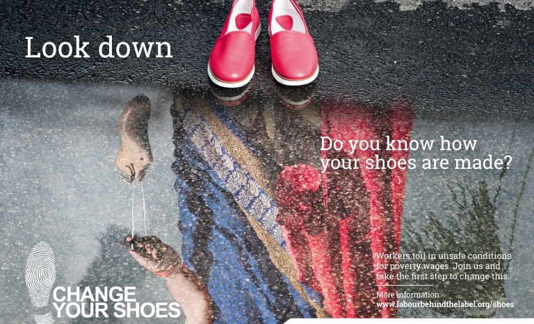 "Change your shoes" campaign poster