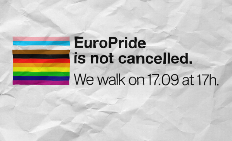 "EuroPride has not been cancelled. We will march on 17.09 at 17h".