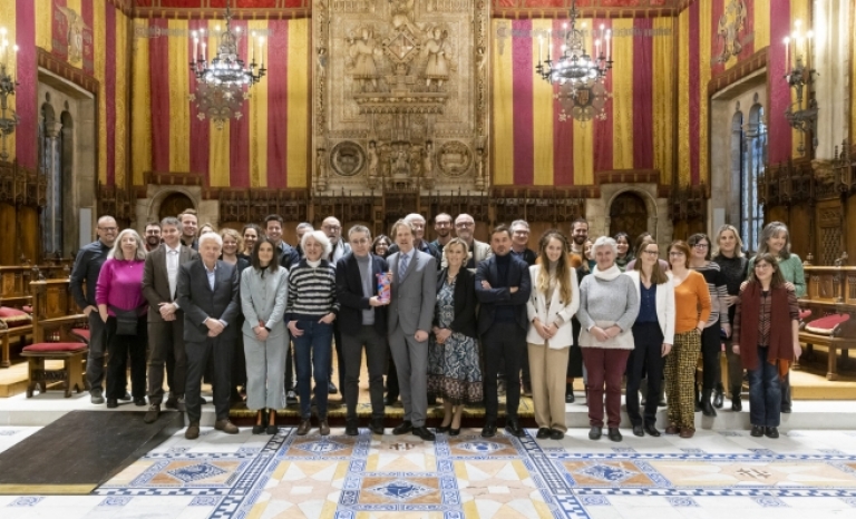 The act of the European Capital of Democracy at Barcelona City Hall. 