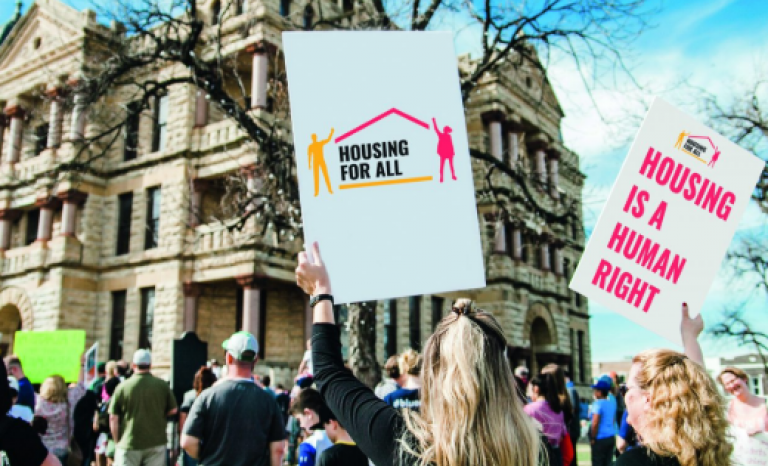 More than 77 organizations and 20 European countries take part in the campaign.  Source: Housing for all