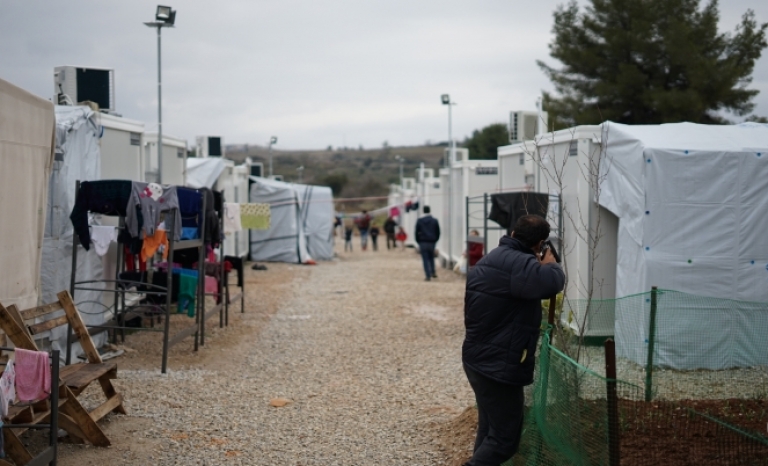 Thousands of people are forced to live in refugee camps on their way to Europe.