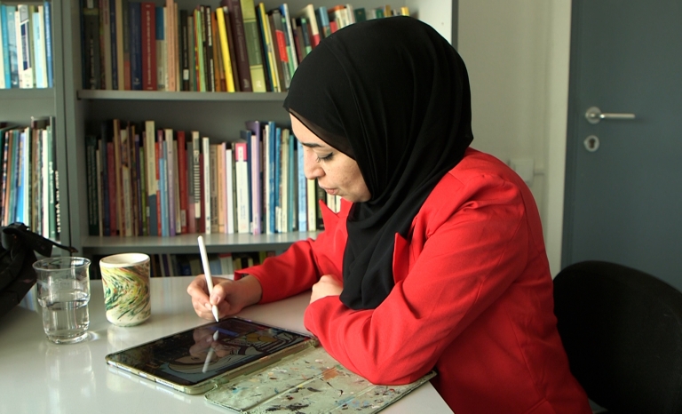 Laila is one of the first women from Palestine who works in art, specifically in graffiti, and has empowered a lot of women.