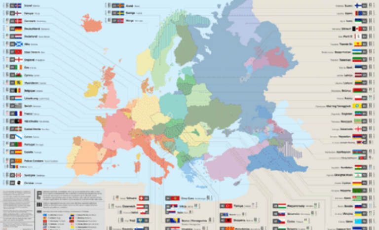 Map of European national identities. Photo: CIEMEN