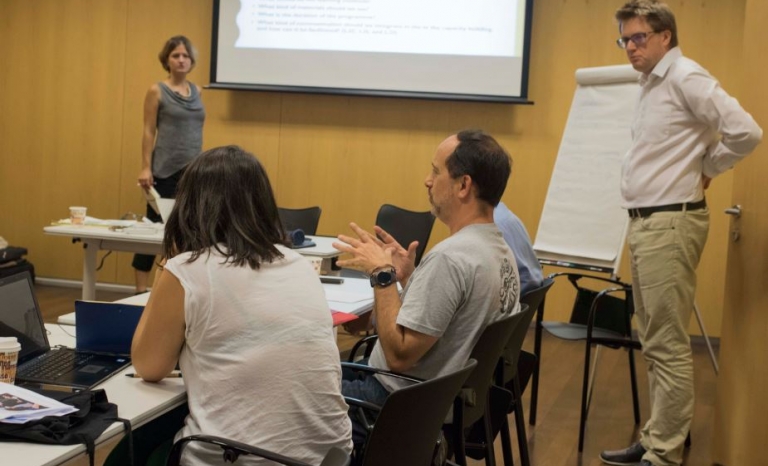 Third sector leaders during a workshop.   Source: Adrià Milan
