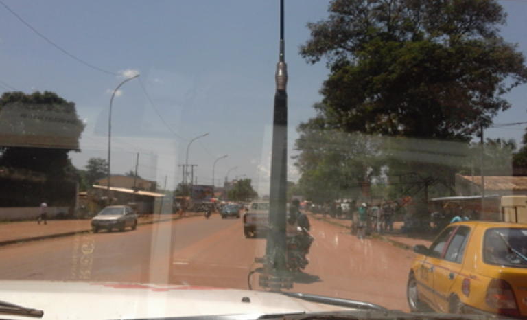 The capital of Central African Republic from a MSF's car.     Source: MSF