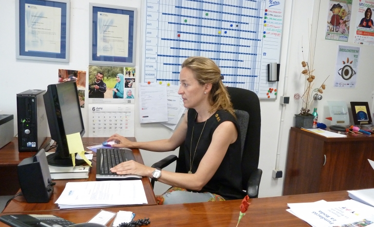 Anna Corbella at her office
