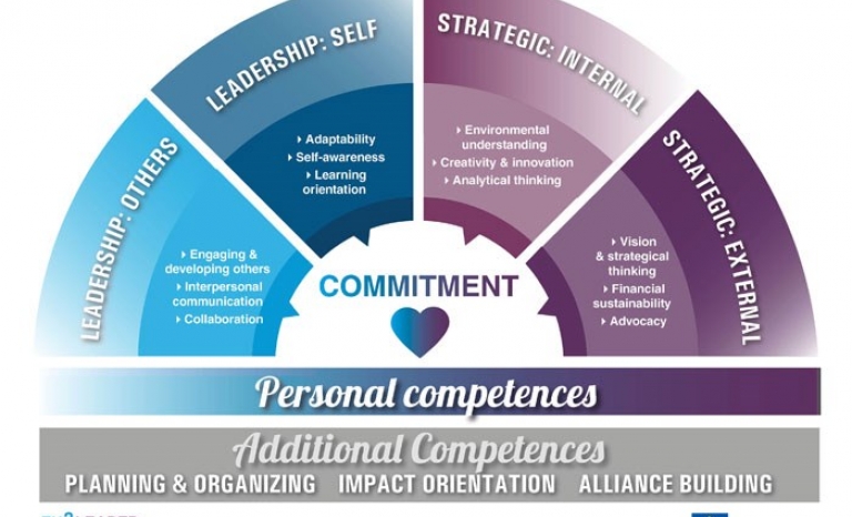 Conceptual map of leadership competences.   Source: Euclid Network